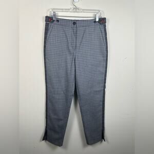 Rag & Bone Contrast Plaid Wool Blend Size 8 Dress Pants adjustable Waist Ankle